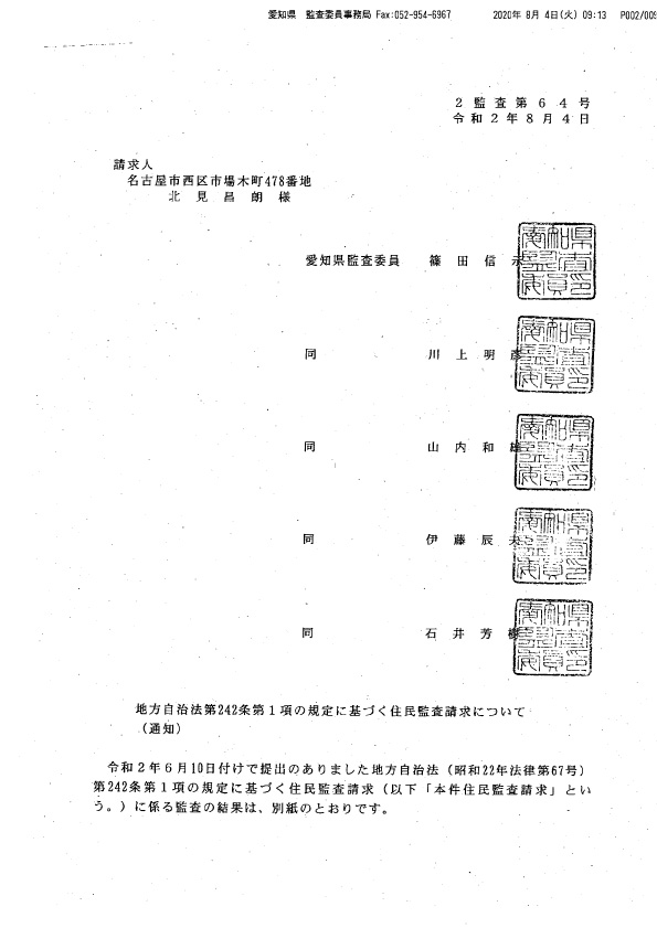 住民監査結果