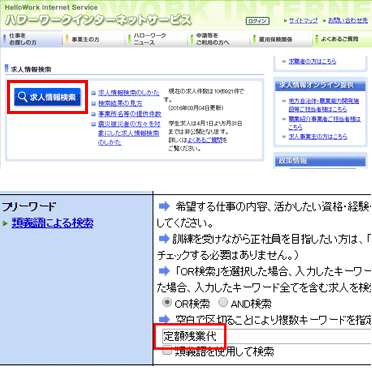 ハローワークのインターネットサービス