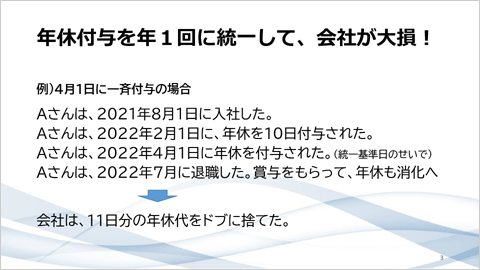 「ムダなく!」「ラクに!!」できる　年休管理セミナー